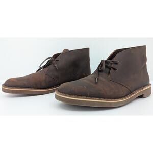Clarks Desert Boots Mens Size 12 Brown Leather Chukka Shoes Versatile Classic